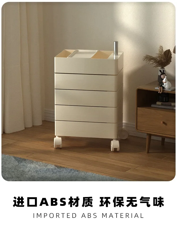 Cosmetics rotary storage cabinet online celebrity bedside table ins wind movable snack cabinet locker desk cabinet