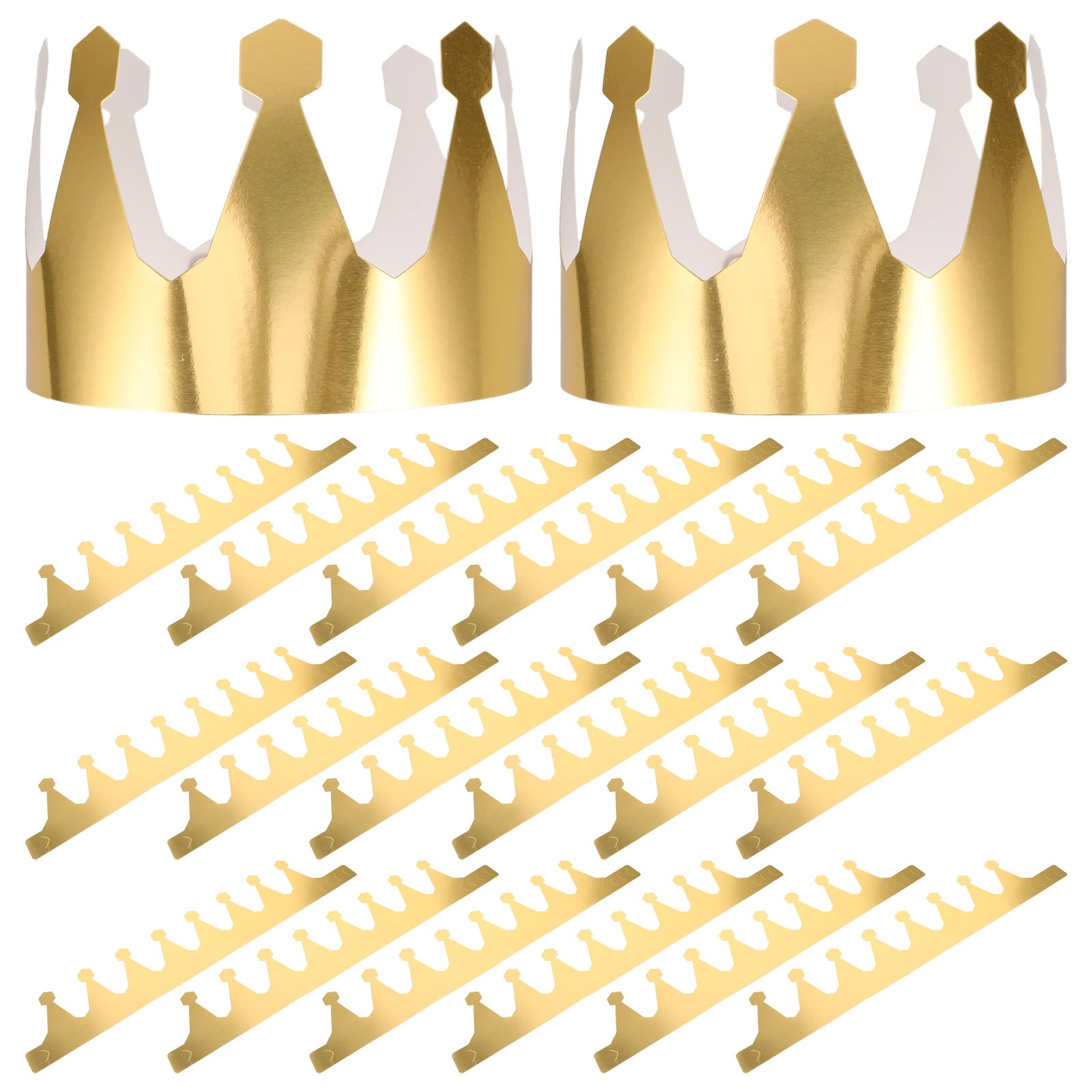

24 Pcs Paper Crown Birthday King Hat Celebration Hats Headband Favors Party Crowns Headgear Bulk