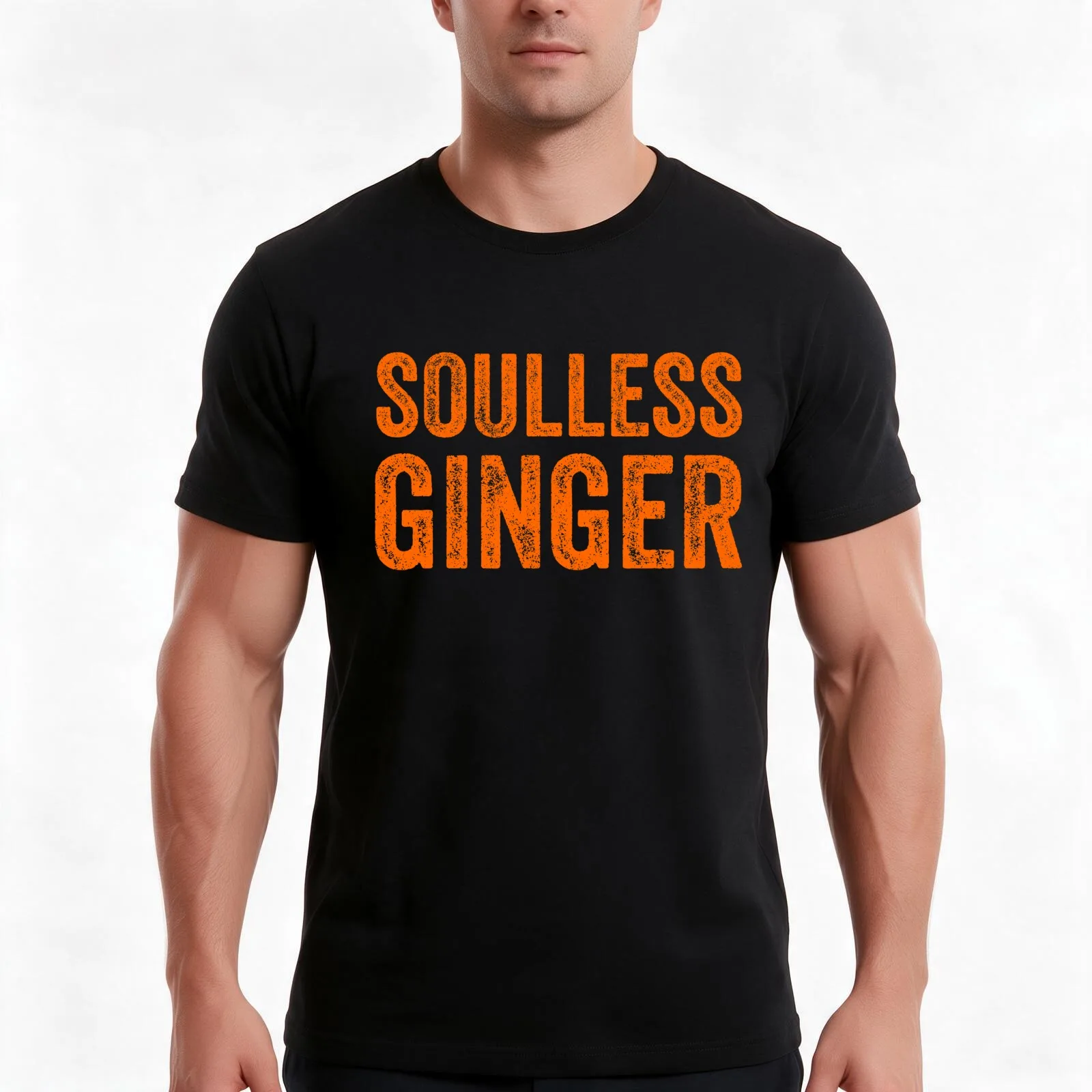 Soulless Ginger - Funny Ginger T-Shirt, Summer Casual Cotton Tee, Oversized Streetwear Tops, Vintage Graphic Print, 100% Cotton