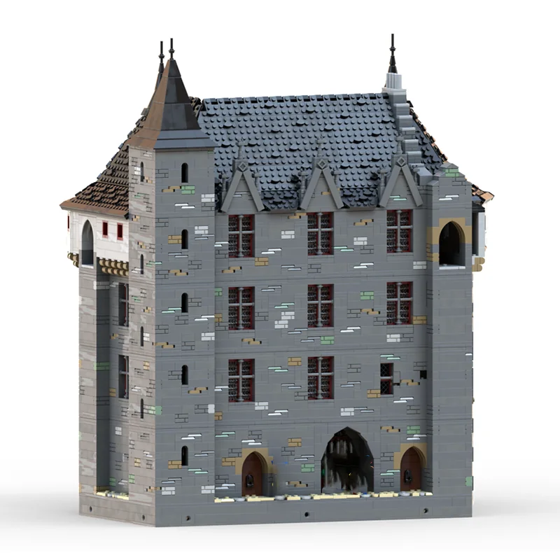 Moc Medieval The Great Gatehouse - Castle in Brittany Modular Model Building Blocks DIY Creative Assembly Bricks Toys Kids Gifts