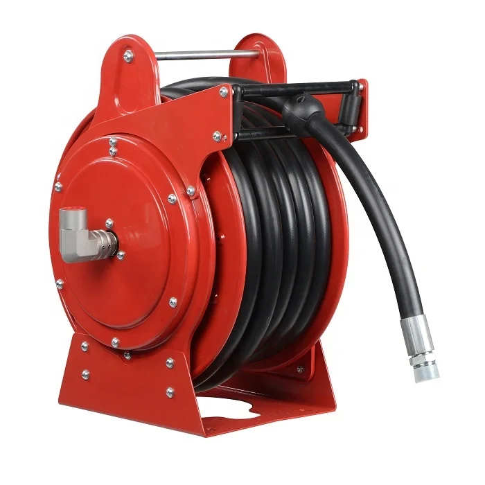 

2025Professional Design Heavy Duty Fuel Hose Reel Iron Frame or with 15m 1" Rubber Hose