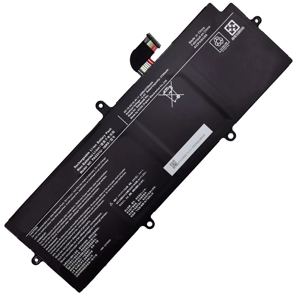 15.4V 42Wh PA5331U-1BRS Laptop Battery  For Toshiba Dynabook Portege A30-E Tecra A40-e1420  X30l-g-11r PA5331 4ICP4/63/68