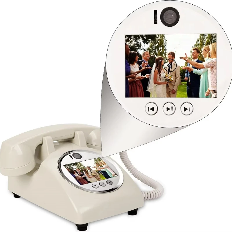 1080P video guestbook ABS material for wedding party phone audio message book