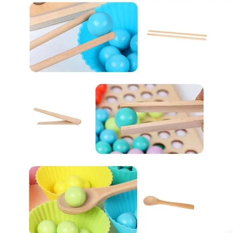 

F62D Stacking Clip Ball Wooden Puzzle Ball for Preschool Educational Learning