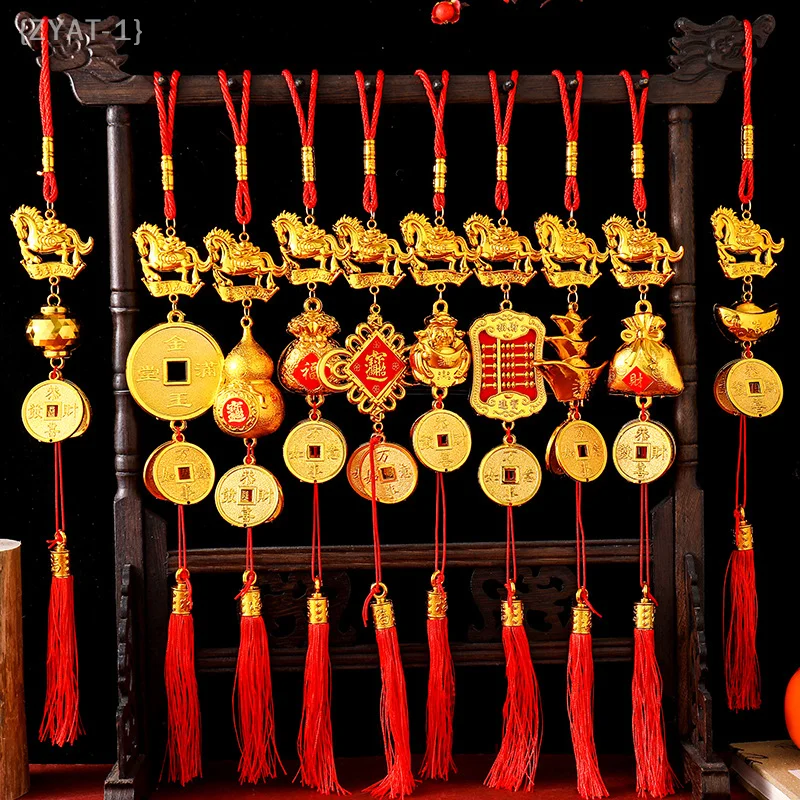 【رقم】2026 سنة لتزيين جدار الحصان | زخرفة الحمراء والذهبية التقليدية للعام الصيني الجديد للمنزل والسيارة #1