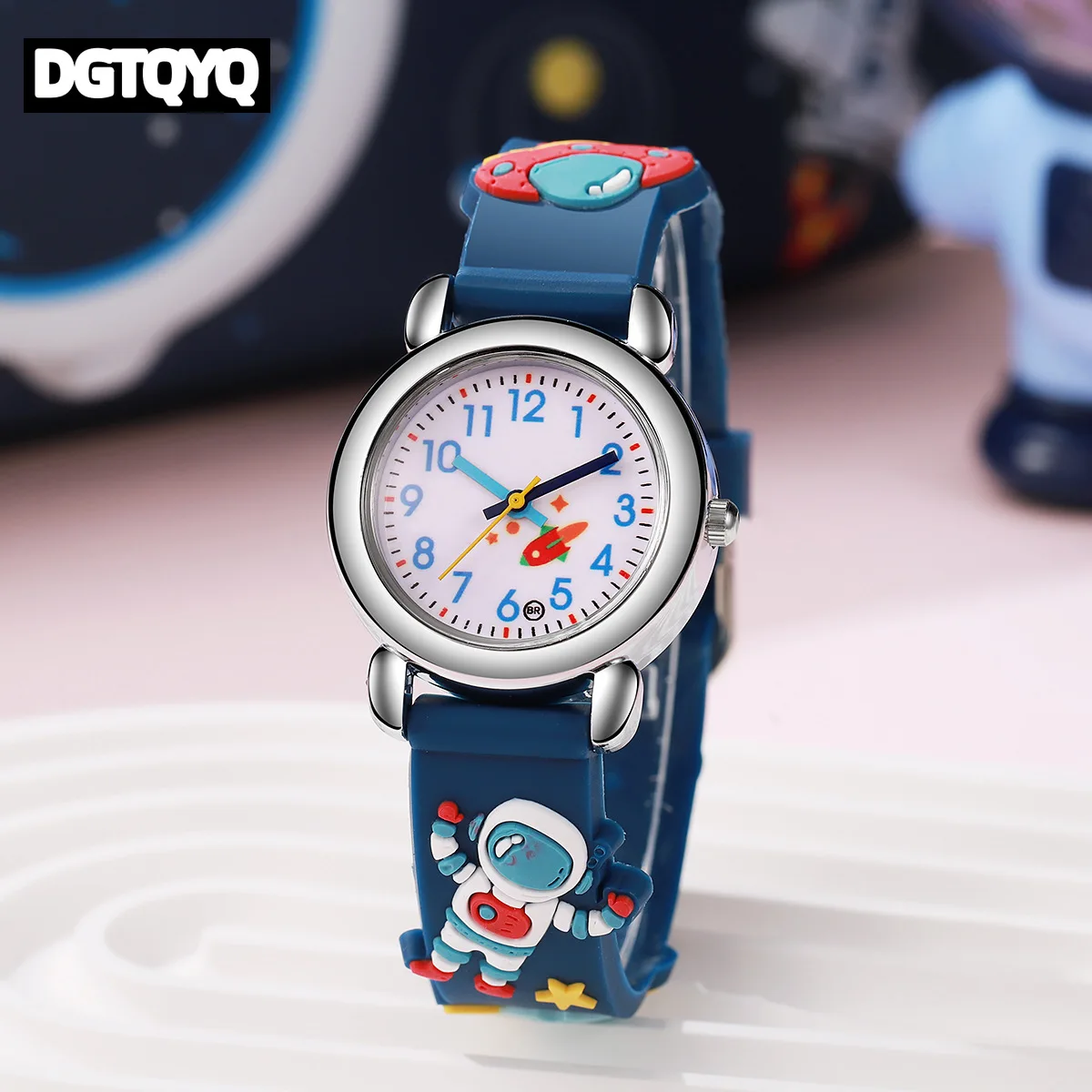 2026 New Student Children's Cartoon UFO Astronaut Quartz Watch Cartoon 3D Astronaut Watches for Kids Relojes Para Niños