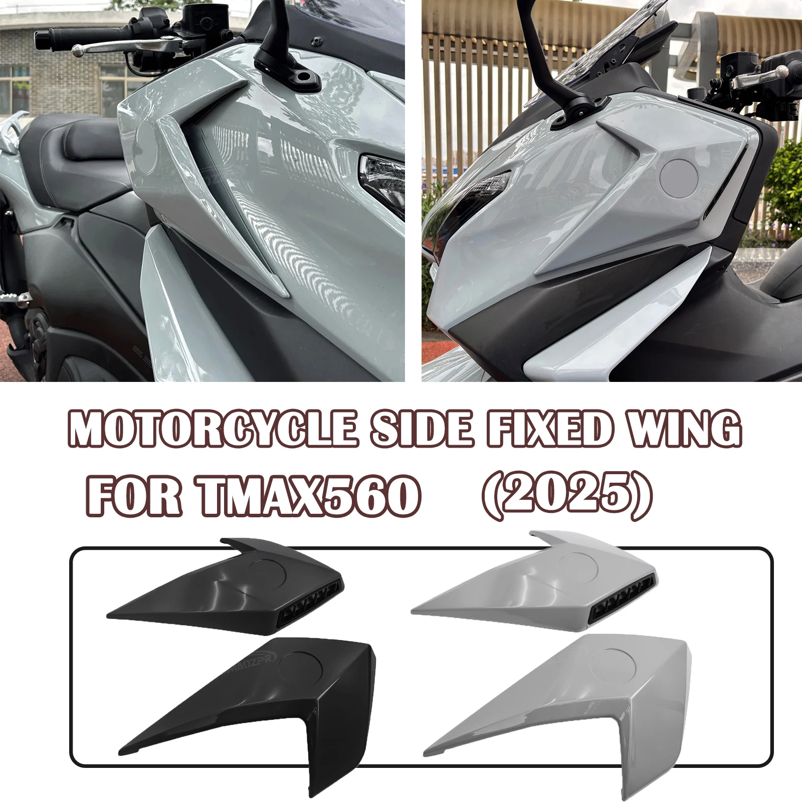 

Для Yamaha TMAX 560 TMAX 560 2025 воздушный дефлектор боковой ветровой дефлектор с фиксированным крылом, обтекатель ног, аксессуары, детали мотоцикла