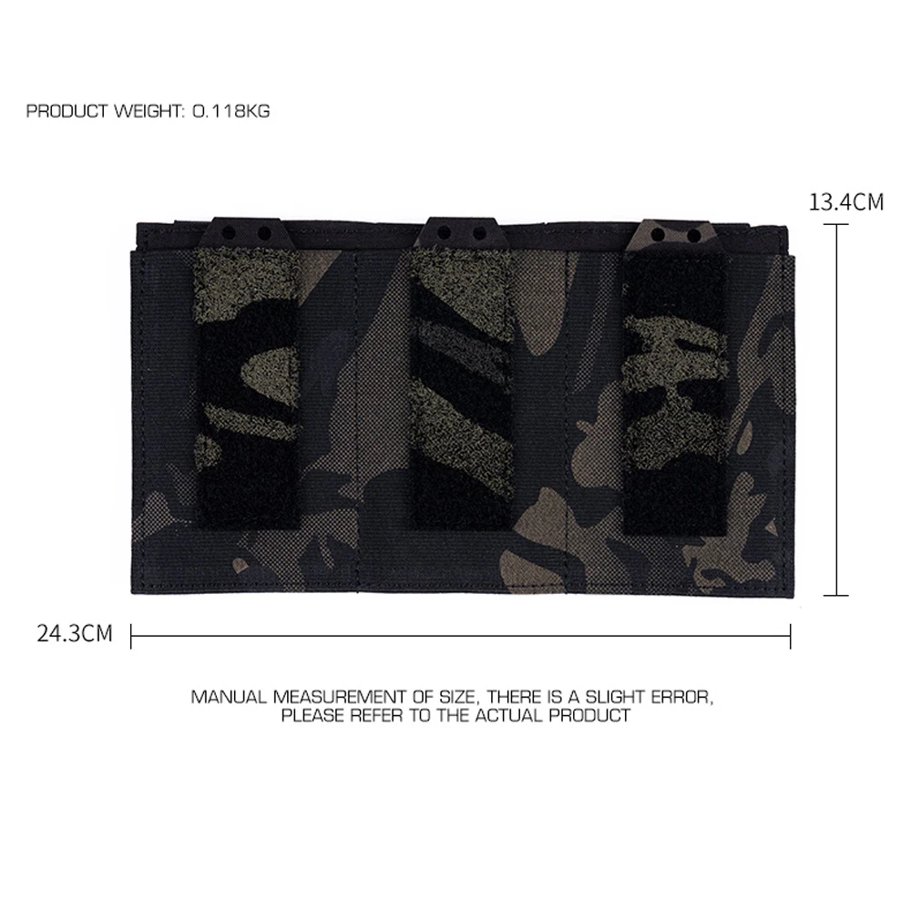 Tactical Vest  Carrier Front Panel Expansion Bag SP Triple Magazine Pouch for CS Hunting Training Gear