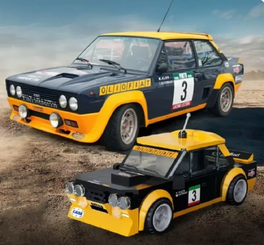 Coche de carreras técnico MOC 131 Abarth 1:24, Kit de modelo de coche, 254 Uds., bloques de construcción de automóviles, rompecabezas de ladrillos, juguetes, regalo para niños