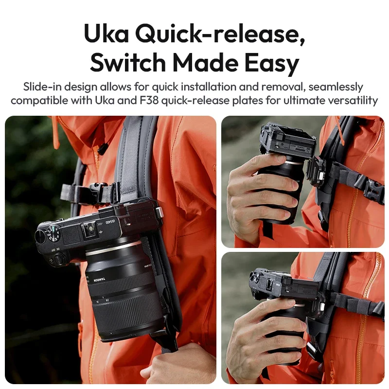 ​Ulanzi UKA07 Uka Quick-release Kit for Backpack Backpack Clip for Camera Compatible with F38 Top Plate