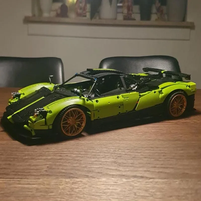 New Technologys MOC- 168727   1:8 skala Zonda Cinque Hypercar Super samochód wyścigowy Model klocki do budowy zabawki z klocków prezenty urodzinowe dla dzieci