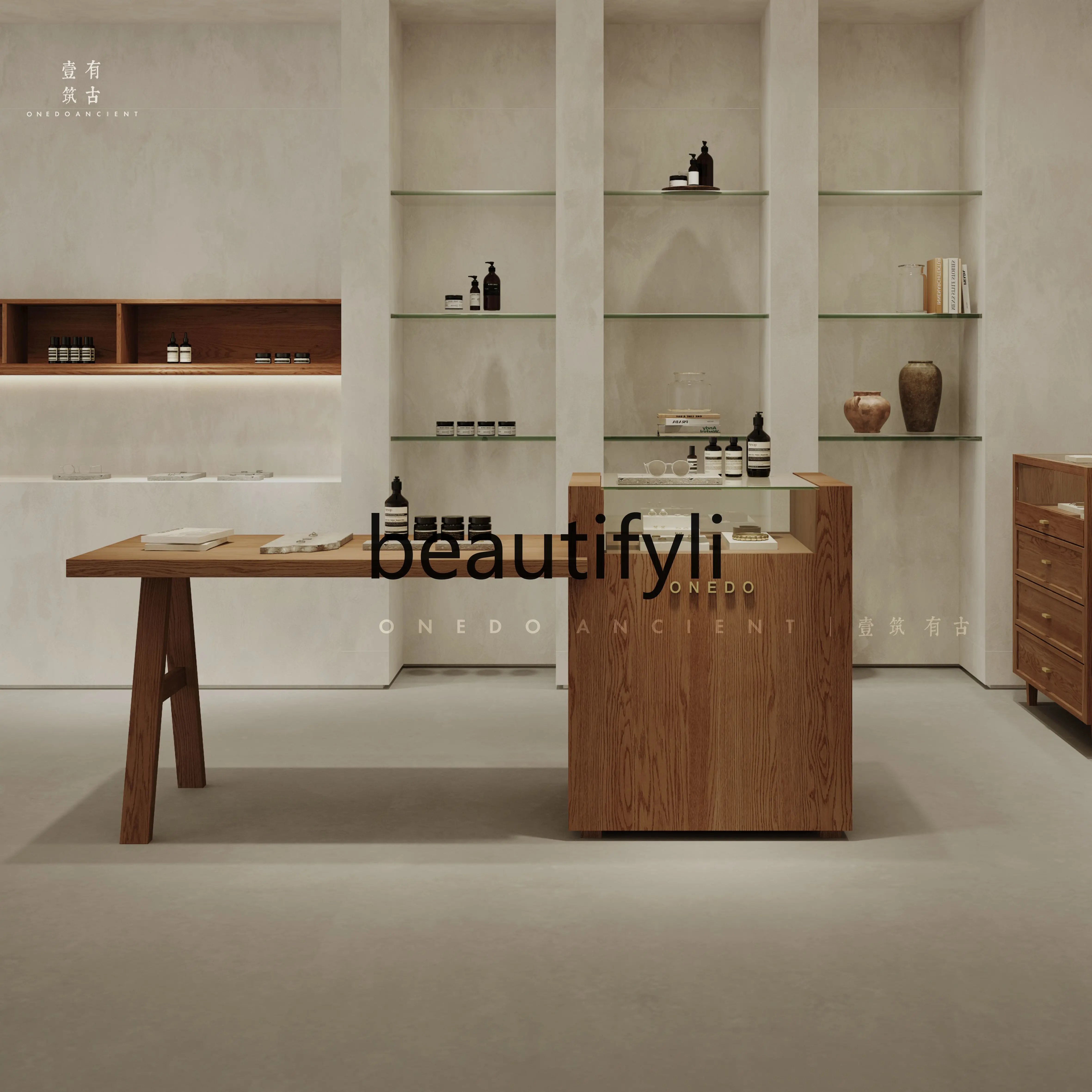 

yj21 Nakajima Flowing Water Counter Display Table Multifunctional Display Desk Clothing Decoration Exhibition Hall Negotiation T