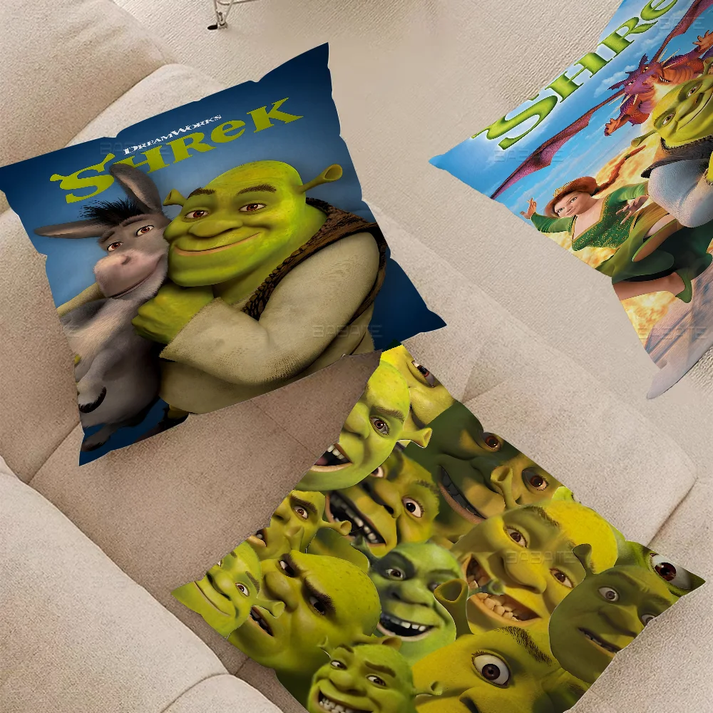 Cartoon Funny S-Shrek Pillowcases Home Bedding Decorative Pillow Cover Wedding Super Soft Pillow Case