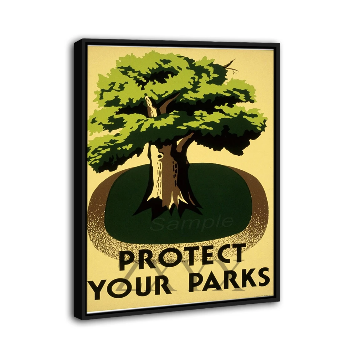 Vintage Protect Your Parks Framed Poster Print Home Decor Wall Art Painting Oil Canvas