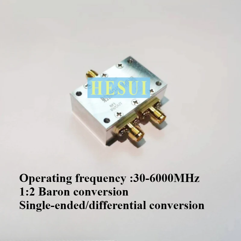 

30-6000MHz Balun Converter 1:2 Balun Sine Square Wave Single Ended to Differential to Single Ended