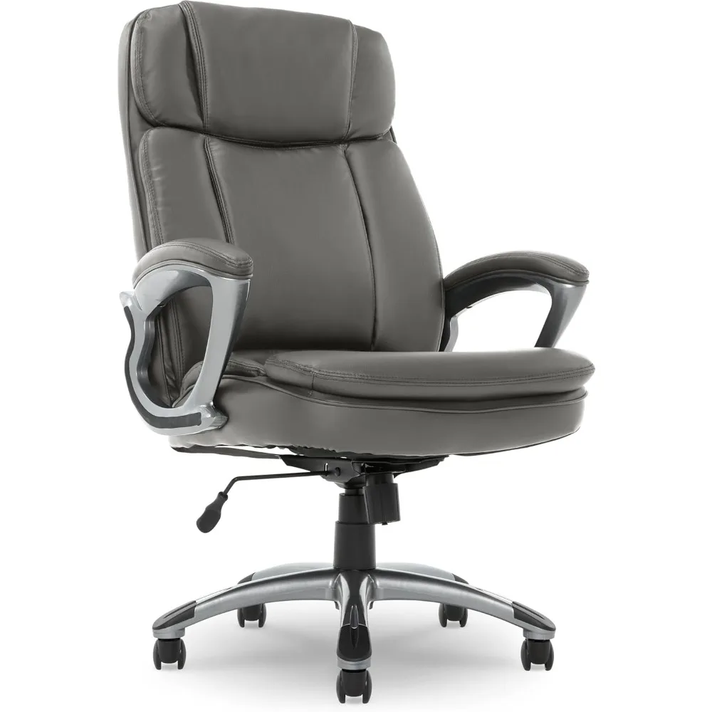 

Big and Tall High Back Executive Office Ergonomic Gaming Computer Chair with Layered Body Pillows, Contoured Lumbar Zone, Gray