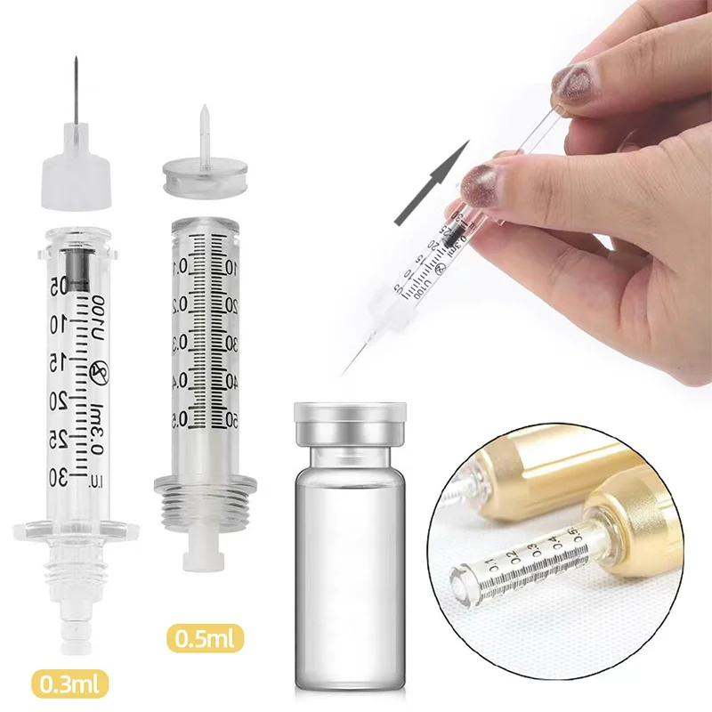 0.3ml 0.5ml Needle-Free Atomization Ampoule Head Liquid Dispenser Beauty Product Consumable Ampoule Bottle Converter for Facial