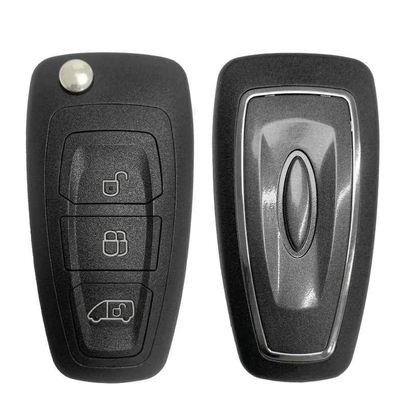 Remote Car Key Flip 3 Button 434MHz ID49/4D83 Chip Auto GK2T-15K601-AB/BK2T-15K601-AB For Ford Transit 2015+  2pcs/Lot