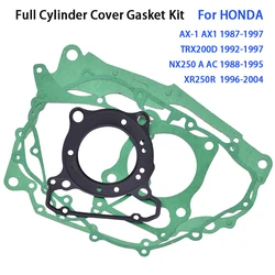 Full Cylinder Head Overhaul Gasket for HONDA AX-1 AX1 1987-1997 NX250 1988-1995 XR250R 1996-2004 TRX200D 1992-1997 NX XR 250 R