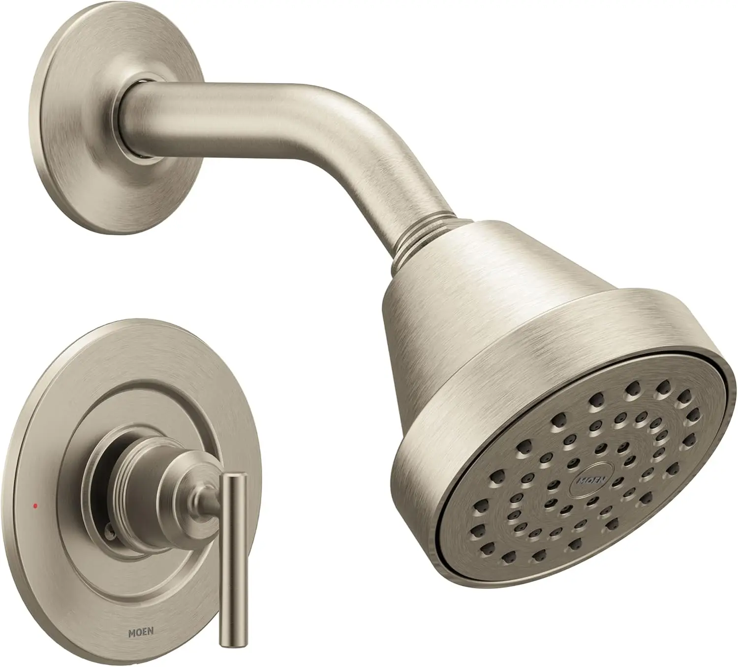 

Brushed Nickel Modern Shower Trim with Eco-Performance Showerhead and Lever Handle, Posi-Temp Valve Required
