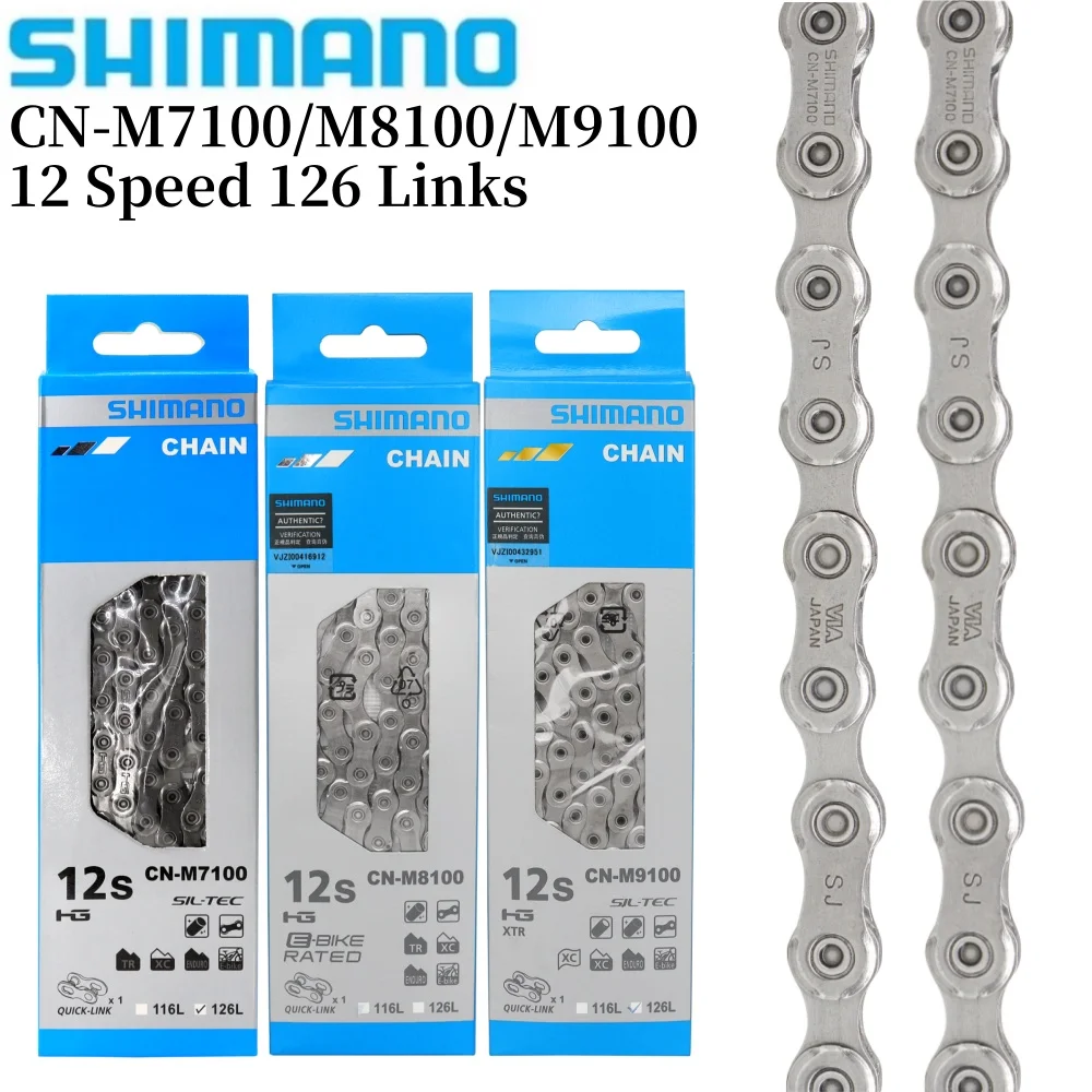 SHIMANO SLX XT XTR 12 Sspeed Bicycle Chain CN M7100 M8100 M9100 12S 12V 126 Links Original Mountain Bike Chain Bicycle Parts