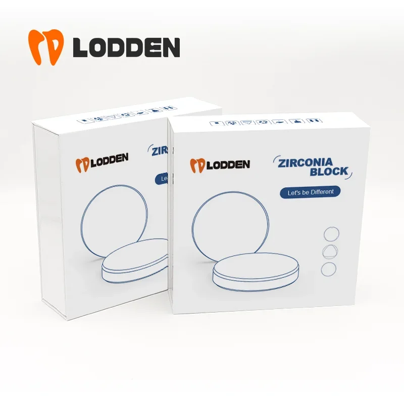 Lodden Dental Lab htホワイトジルコニウムミリングディスク、ジルコニアセラミックブロック、キャッドカム、高半透明、ブランク