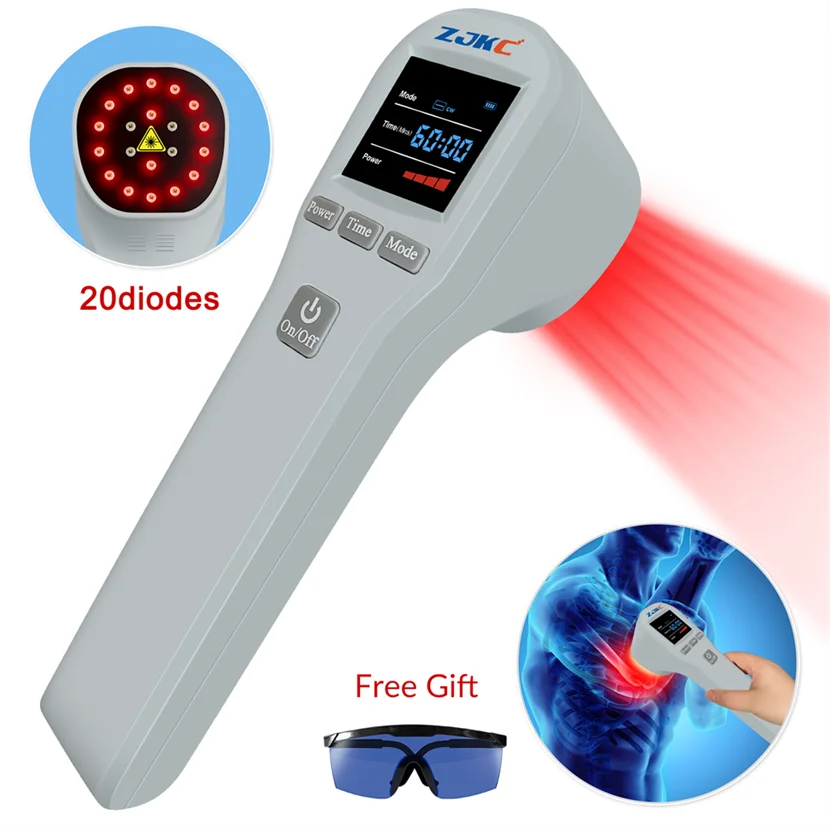 ZJKC MLS Laser Therapy Machine 650nmx16+808nmx4 Cold Laser Therapy to Reduce Swelling Inflammation for Muscle Aches Wounds