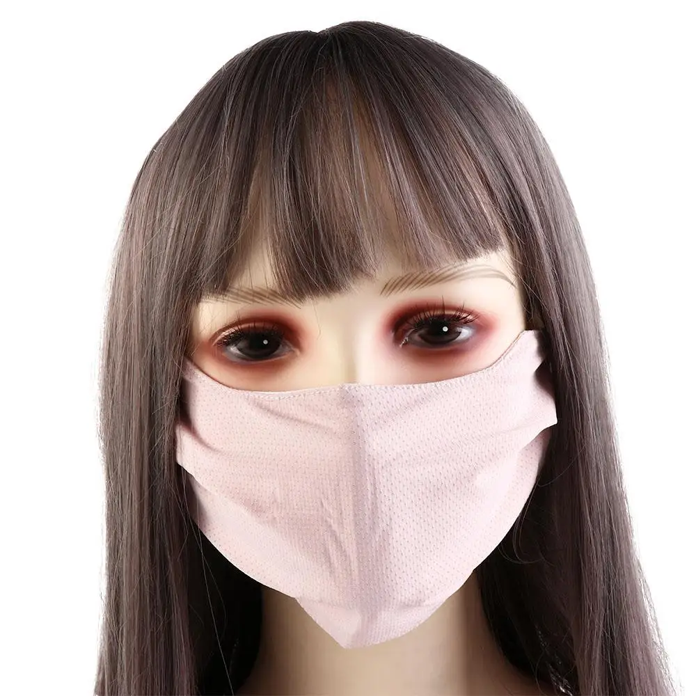 Cycling Fishing Solid Color For Women Hiking Mesh Sun Protection For Girl Face Cover Face Scarf Sunscreen Mask Ice Silk Mask