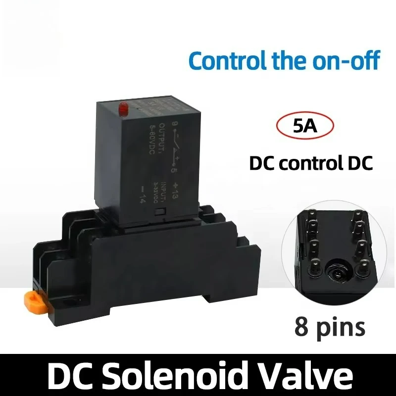 Montaje en carril Din Mini SSR SSR-1K5DD/DA DC Control DC/DA 5A 24V 1NO 2NO 1NO1NC Relé de estado sólido