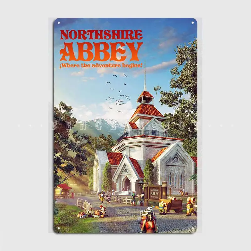 Northshire Abbey Novel Metal Sign Cinema Kitchen Pub Garage Customize Wall Decor Tin Sign Poster