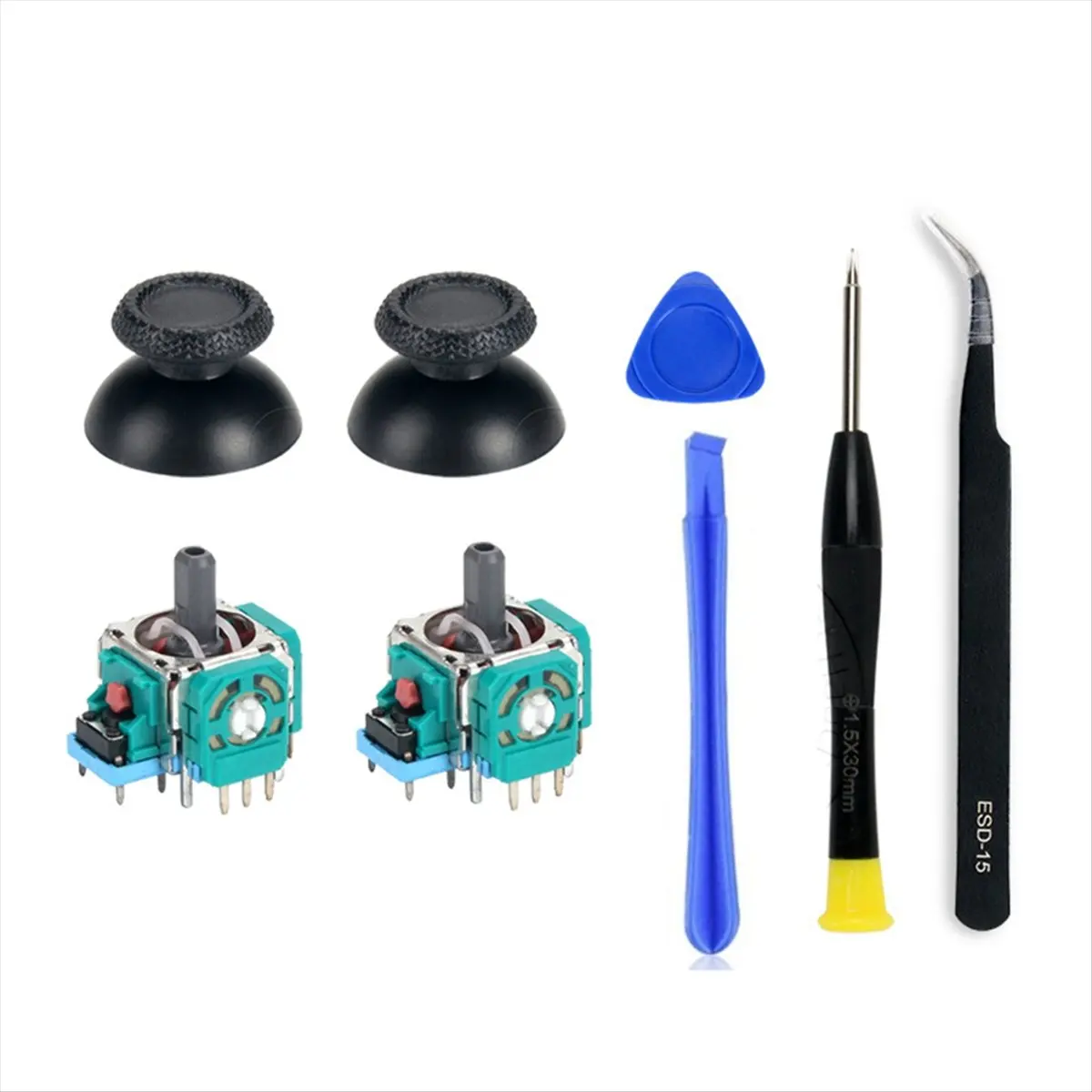 ABGN 3D Analog Joystick Potentiometer with Joystick Caps for Controller with Screwdriver Tool Repair Kit