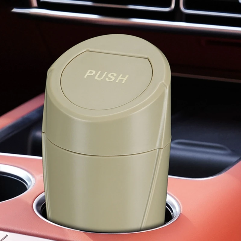 Car Garbage Holder with Easy Press Lid Press Type Car Garbage Bin ABS Excellent for Drivers Who Eat or Smokes Drop shipping