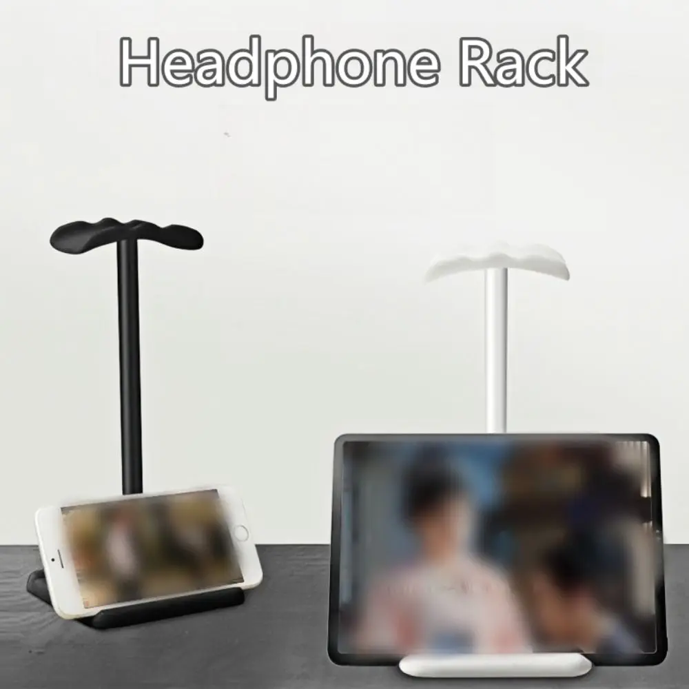 

Портативная дуговая конструкция, стойка для наушников из алюминиевого сплава с держателем для телефона, вешалка для крепления наушников, прочная подставка для гарнитуры, экономия места