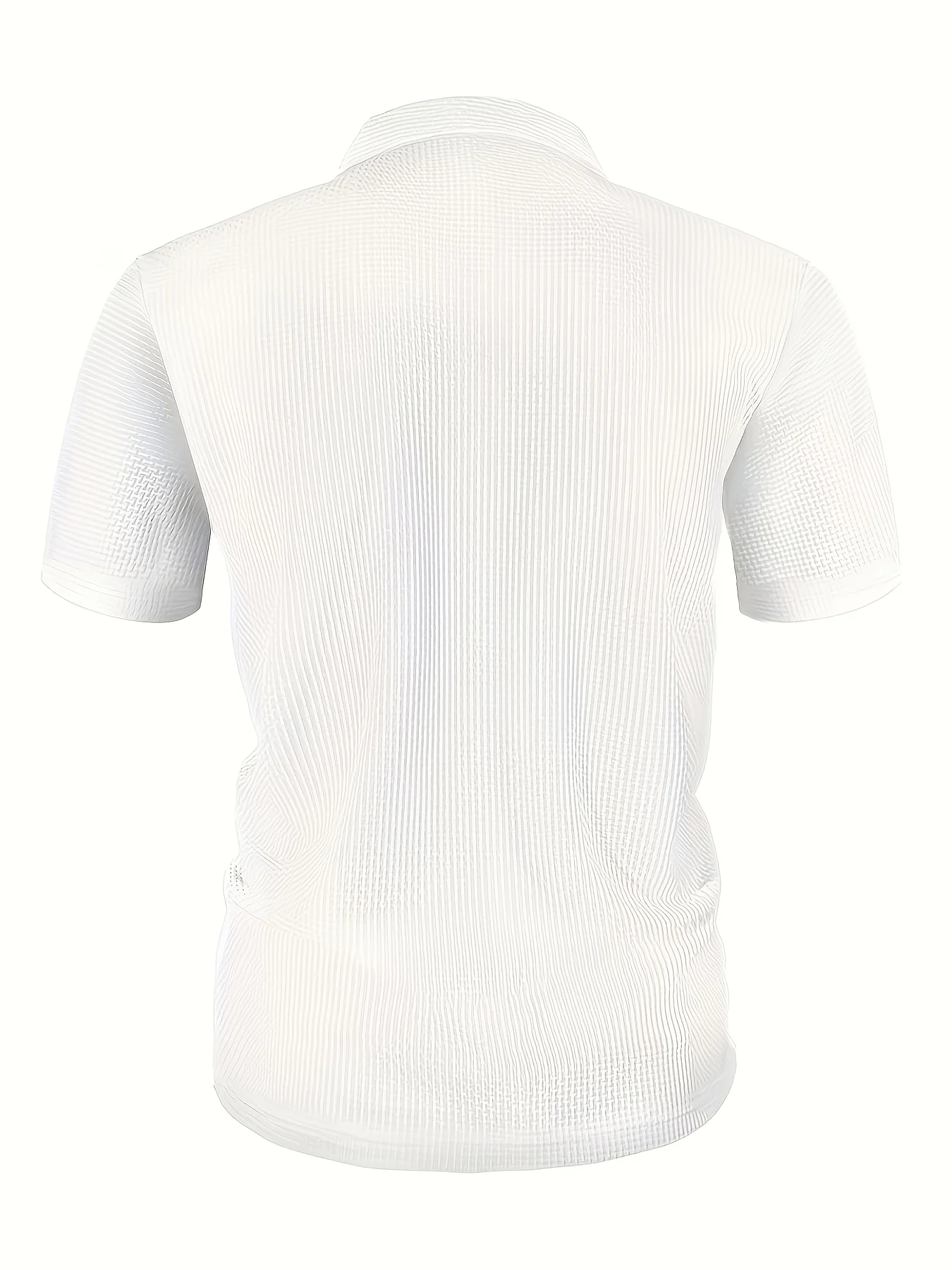 MILANO Italia Men's Waffle Knit Short Sleeve Polo Shirt, Slim Fit Breathable Italian Style Casual Business Golf Daily Wear Tops