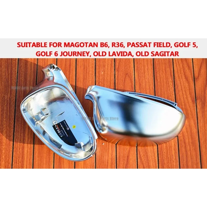 For V W Golf MK5 GT I 5 Passat B6 R36 Golf6 Journey Lavida Sagitar silver Mirror Cover Rearview Side Mirror Cap 2005 2006 2011