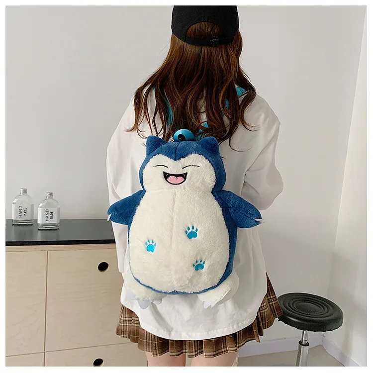 New Pikachu Plush Cartoon Backpack Johnny Turtle Kirby Beast Girl Cute Kuromi Single Shoulder Crossbody Bag Parent Child Gift