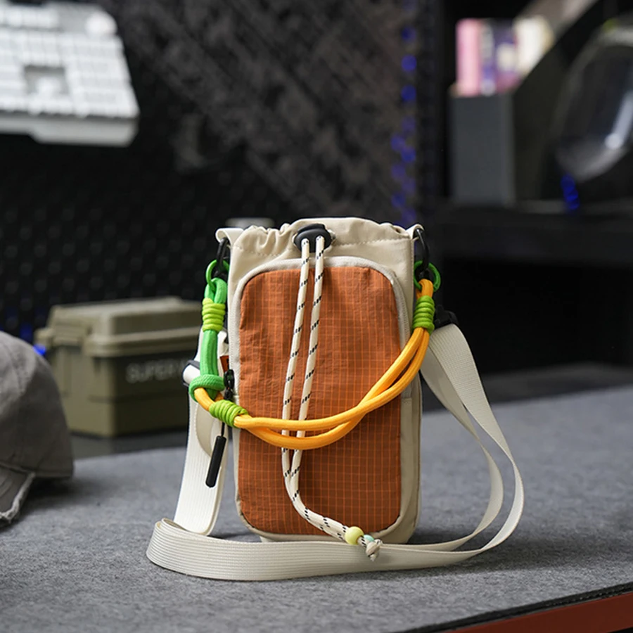 Dopamin-Umhängetasche für Wasserflaschen, Modell 2026, tragbare Tasche mit großer Kapazität für Telefon und Wasserflasche, für Studenten – Detail 4