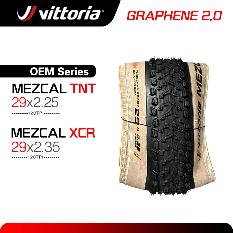 Neumático VITTORIA MEZCAL 29X2.35 /29x2.25 OEM MTB Tubeless TNT 4C Graphene 2.0 para Bicicleta de Montaña 29, Neumático Plegable Todoterreno OEM