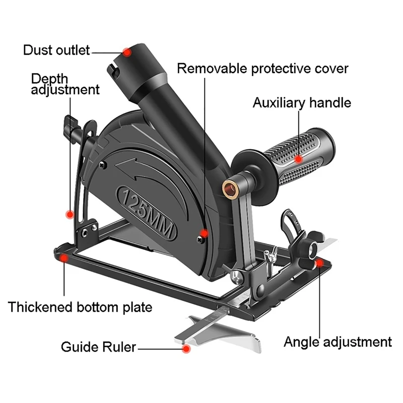 Adjustable Modified Chainsaw Bracket Base 100-125mm Angle Grinder Convert To Cutting Machine Woodworking Table Saw Helper Tools