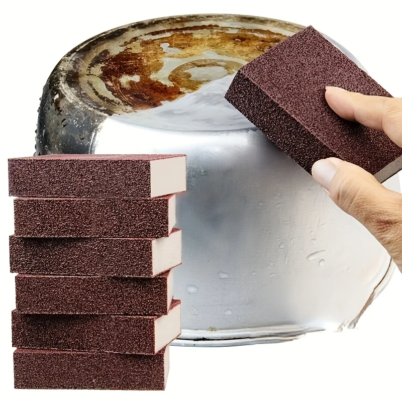 2/6/8PCS Nano Sponge Magic Erasers Carborundum Removing Rust Cleaning Sponge Brush Kitchen Pot Dish Rust Removal Emery Clean Rub