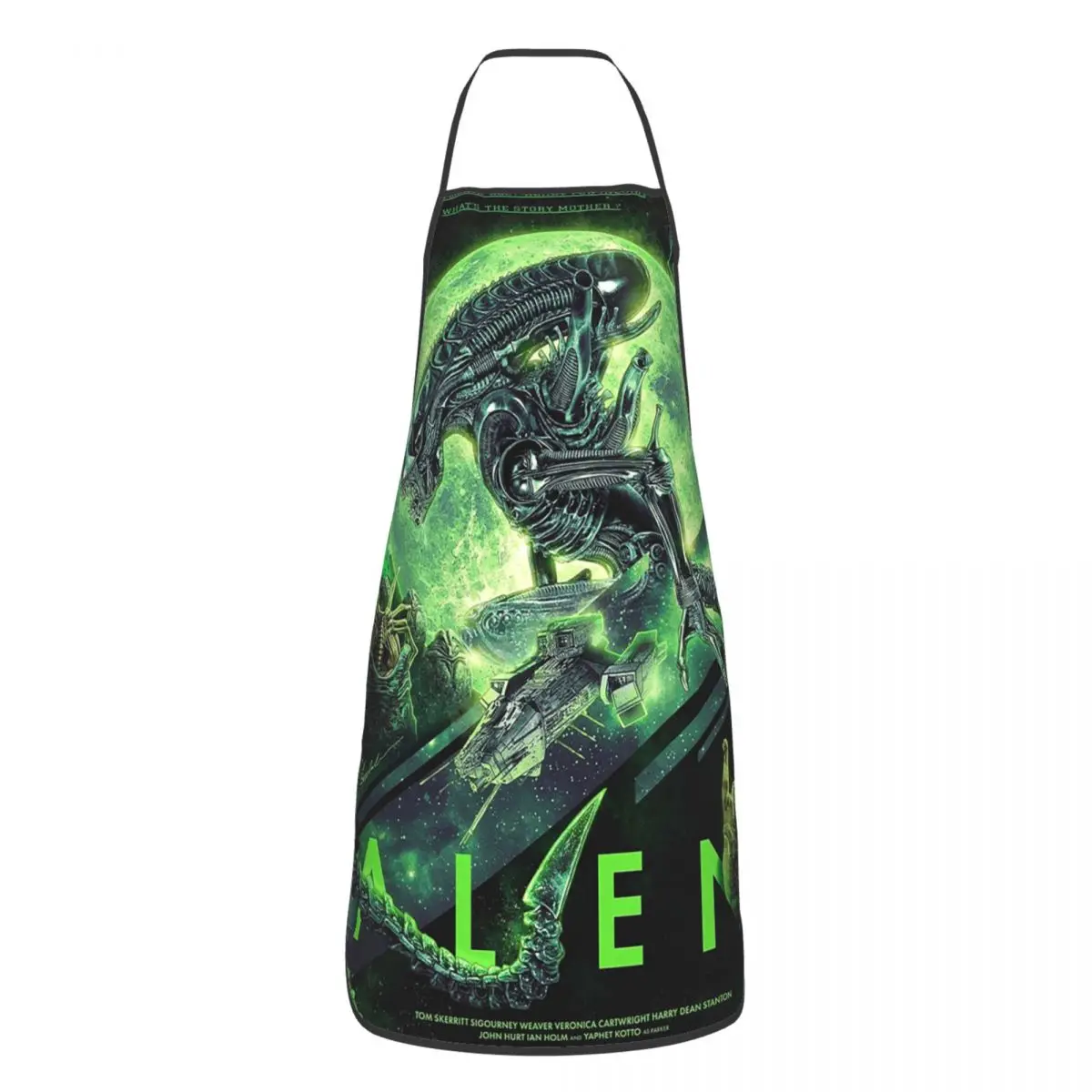 Film-Alien-Schürze, Kochschürze, wasserdichte Schürze, Küchenreinigungsschürze für Damen und Herren, Gartenarbeit