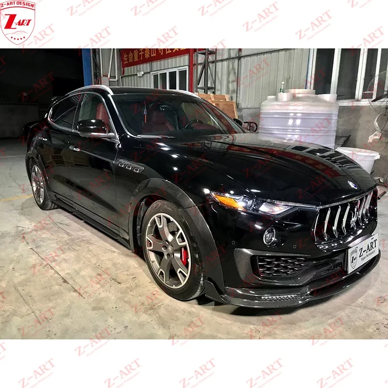 Z-ART MS Style Carbon Fiber Aerokit For Maserati Levante Carbon Fiber Body Kit For Levante 2017-2021 Wind Spoiler Kit Car Parts