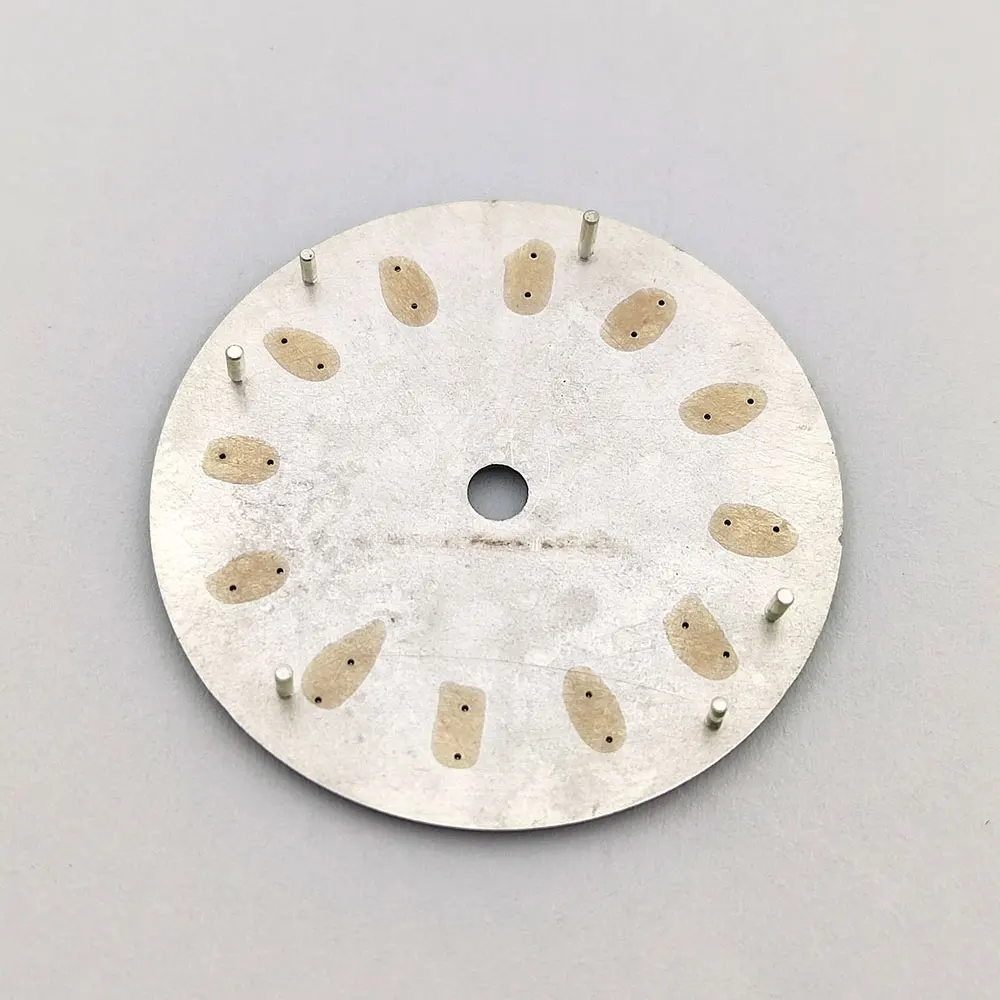 Nh35/miyota8215 dial 28.5mm mostrador de relógio rosca de aço inoxidável se encaixa no movimento nh35 miyota8215 acessórios de relógio de movimento