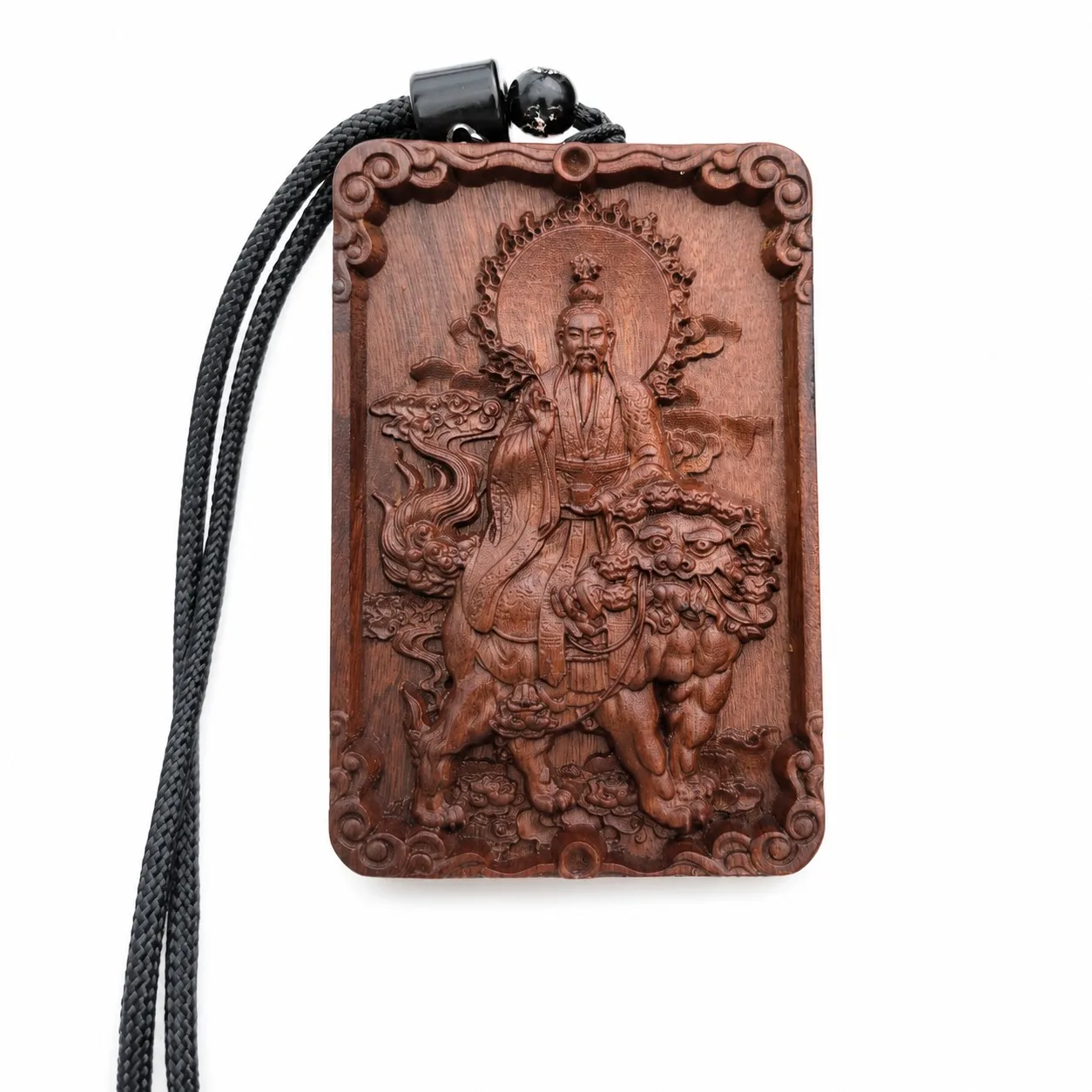 Pendentif céleste de salut Taiyi en bois de jujubier frappé par la foudre sculpté à la main artefact spirituel taoïste pour la protection cadeau