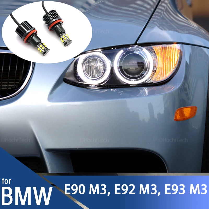 for BMW 3 Series E90 M3, E92 M3, E93 M3 2008-2013 Daytime light 160W 6000K White color DRL LED Marker Light Angel Eyes Bulbs