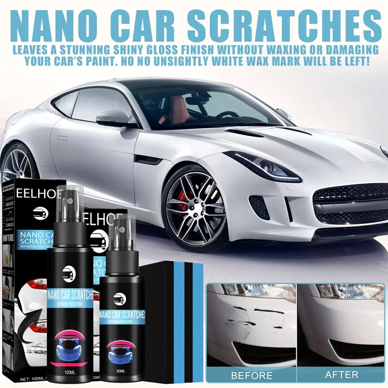 30/100ml Car Scratch Repair Nano Spray Anti Scratch Hydrophobic Polish Nano Coating Agent Auto Paint Surface Care Polished Coat