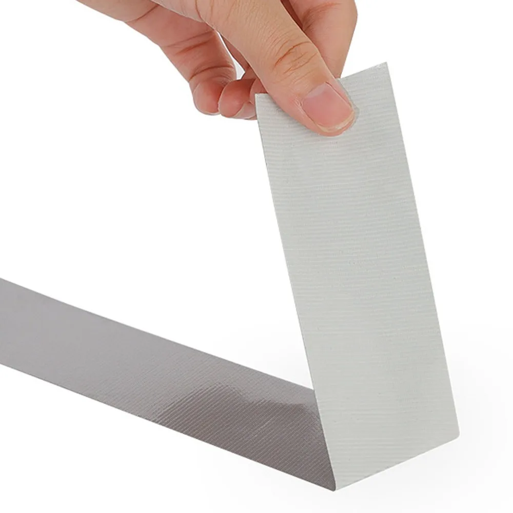 2pcs No Residue Silver Duct Tape 50mm Width Tear by Hand Cloth Duct Tape 20m Length Waterproof Adhesive Tape Repairs
