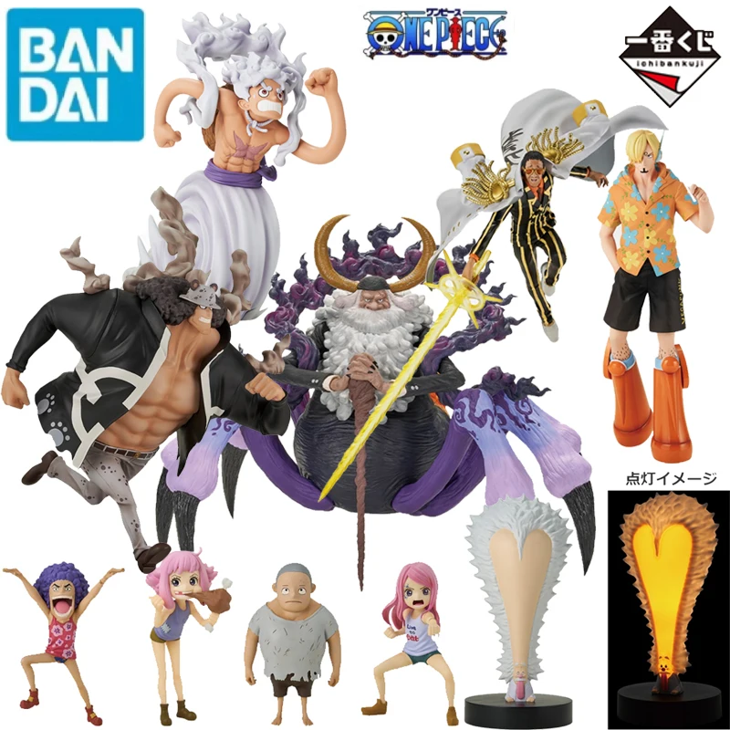 

BANDAI Original Ichiban KUJI One Piece Luffy Sanji Borsalino Saint Jaygarcia Saturn Eggland Anime Action Figures Toys Kids Gift