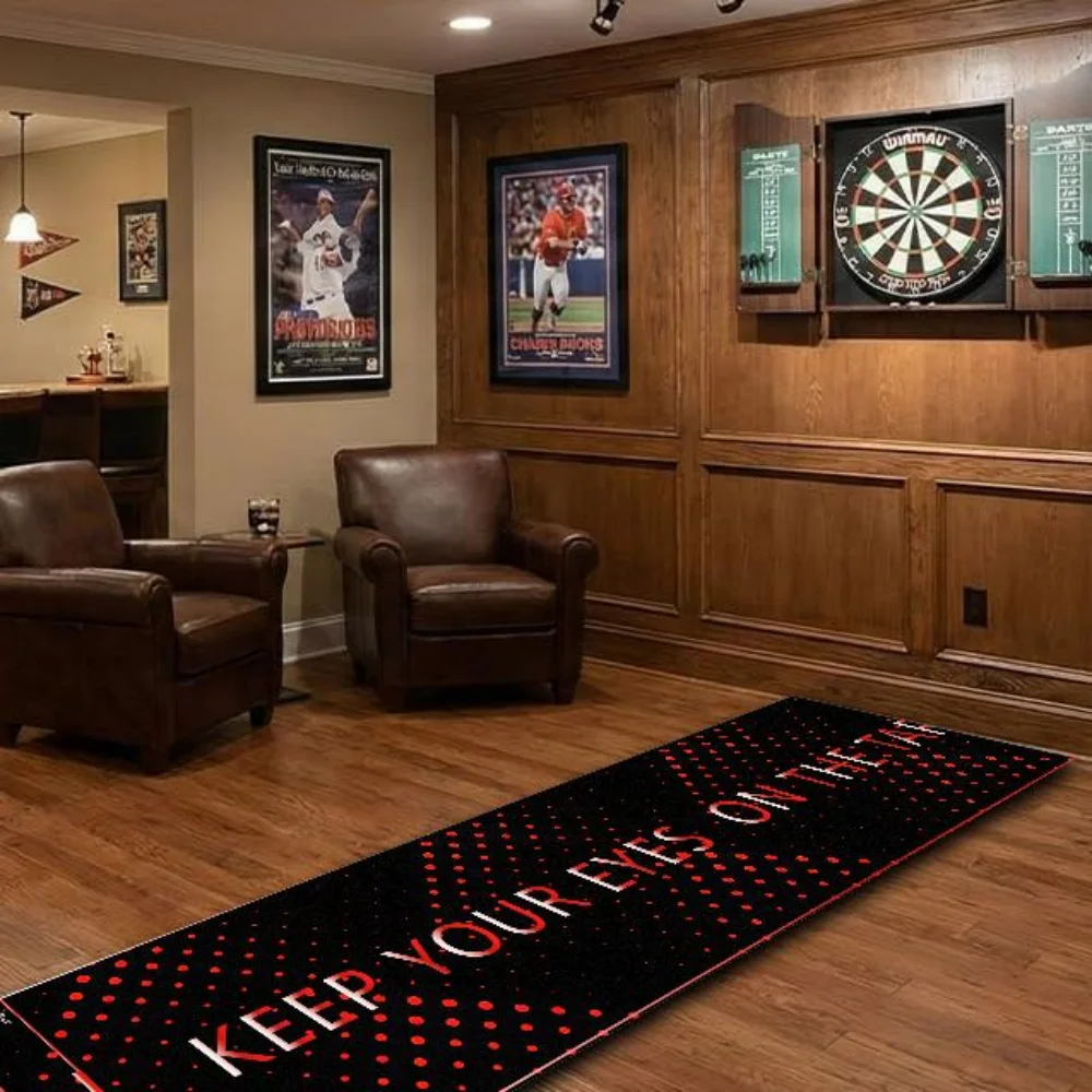 VIKAMA Professional Dart Mat Keep Your Eyes On The Target Throw Line Non-Slip Wear Resistant for Home Game Room