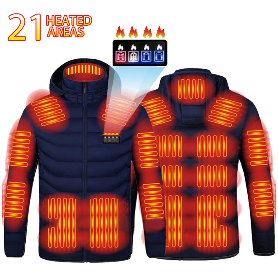 

Man Winter Heated Jacket Women's Warm Vest USB Heater Men's Autumn Heating Jacket Heated Vests Coat Hiking Camping Self Equip